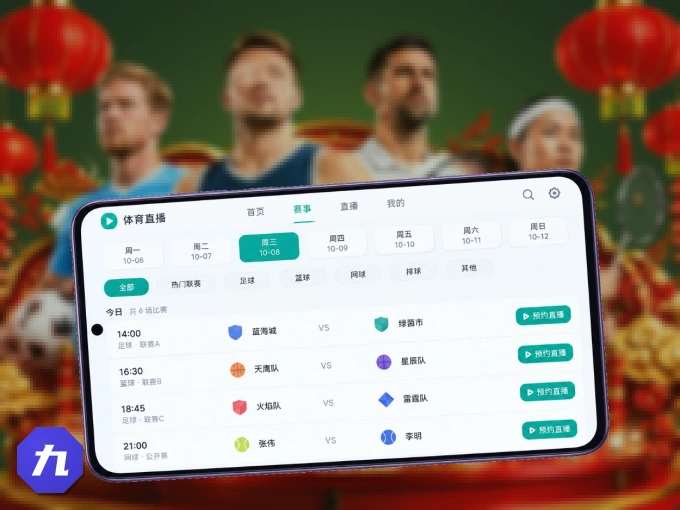 随时随地掌上观赛，尽在九游体育 APP